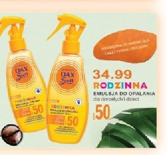 Rodzinna emulsja do opalania dla dorosłych i dzieci DAX Sun promocja w Drogerie Laboo