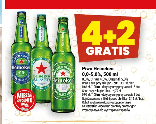 Piwo Heineken Original 5,0% promocja w Twój Market