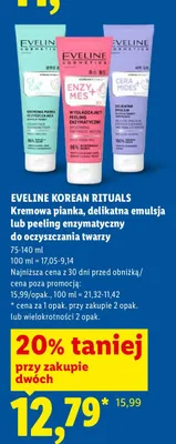 Peeling enzymatyczny do oczyszczania twarzy Eveline Korean Rituals promocja w Lidl