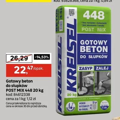 Gotowy beton do słupków Post Mix 448 Kreisel promocja w Leroy Merlin
