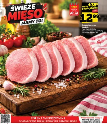Schab wieprzowy bez kości promocja w TOPAZ