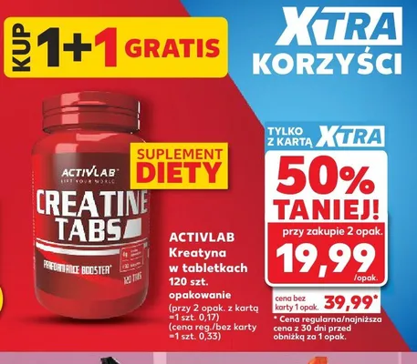 Kreatyna w tabletkach ACTIVLAB promocja w Kaufland