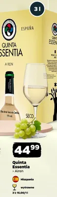 Wino Quinta Essentia Airen wytrawne Hiszpania promocja w Netto