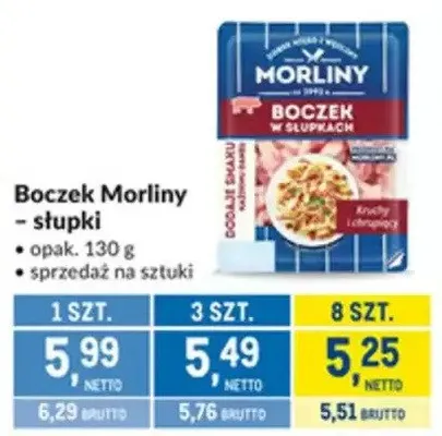Boczek Morliny - słupki promocja w Makro