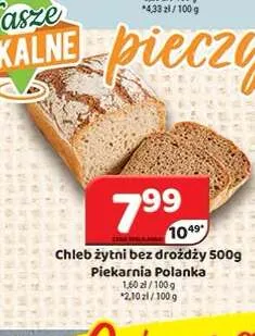 Chleb żytni bez drożdży Piekarnia Polanka promocja w Delfin