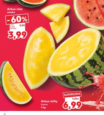 Arbuz żółty luzem promocja w Kaufland