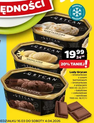 Lody śmietankowe z pistacjami promocja w Netto