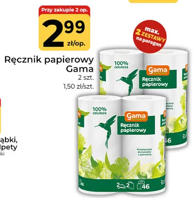 Ręcznik papierowy Gama 2-pak promocja w Społem Częstochowa