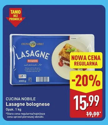 Lasagne bolognese Cucina Nobile promocja w Aldi