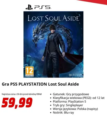 Gra PS5 PLAYSTATION Lost Soul Aside promocja w Media Markt