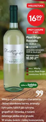 Wino Pinot Grigio Roccialta wytrawne Włochy promocja w Żabka