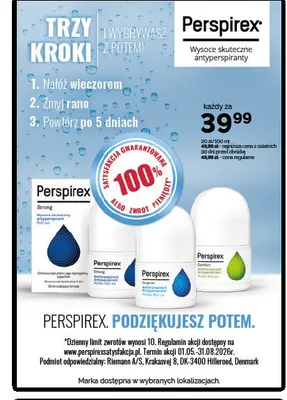 Antyperspirant Perspirex Strong promocja w Ziko Dermo