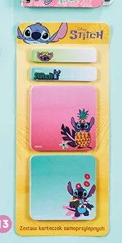 Karteczki samoprzylepne ze znacznikami Stitch St. Majewski promocja w Biedronka