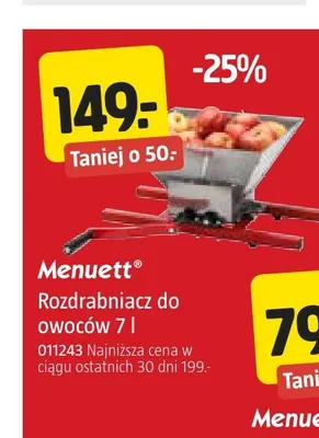 Rozdrabniacz do owoców 7 l Menuett promocja w Jula