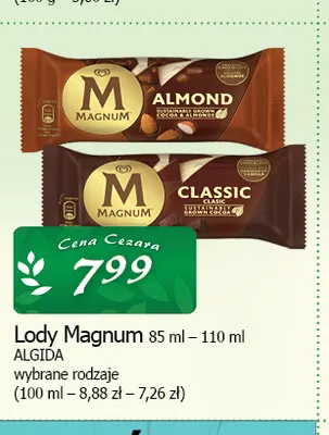 Lody Magnum Algida promocja w CEZAR Delikatesy