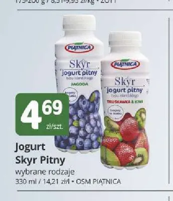 Jogurt pitny Skyr Piątnica promocja w Marketvita