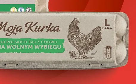 Jaja z chowu na wolnym wybiegu Moja Kurka L 10szt. promocja w Biedronka