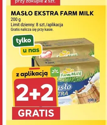Masło Ekstra Farm Milk promocja w Stokrotka
