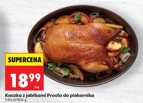 Kaczka z jabłkami prosto do piekarnika promocja w Biedronka
