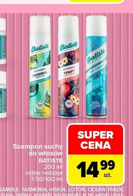 Szampon suchy do włosów Batiste promocja w Carrefour