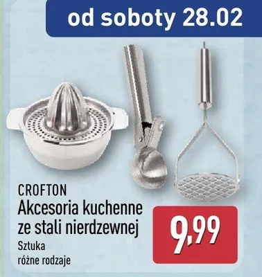 Akcesoria kuchenne ze stali nierdzewnej promocja w Aldi