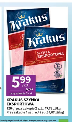 Szynka eksportowa Krakus promocja w Stokrotka