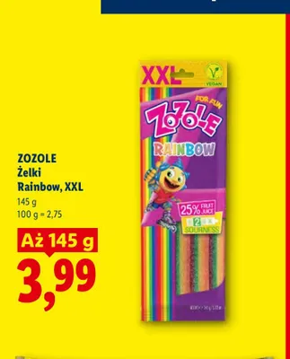 Żelki Zozole Rainbow XXL promocja w Lidl