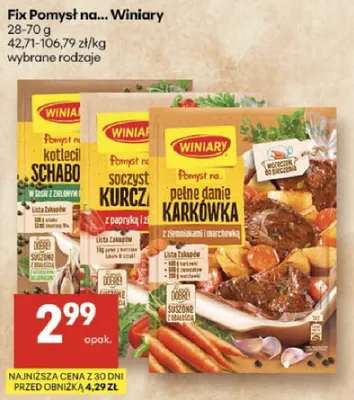 Fix Pomysł na... Winiary soczysty kurczak z papryką promocja w Delikatesy Centrum