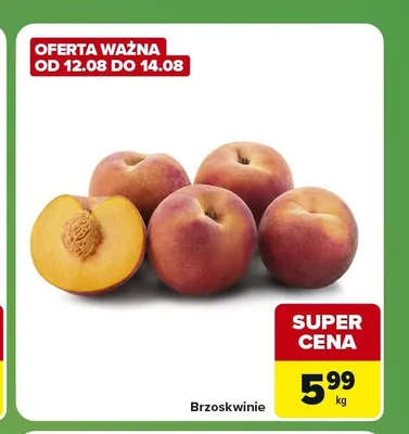 Brzoskwinie promocja w Carrefour Express