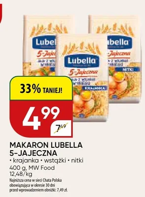 Makaron Lubella 5-jajeczna promocja w Chata Polska