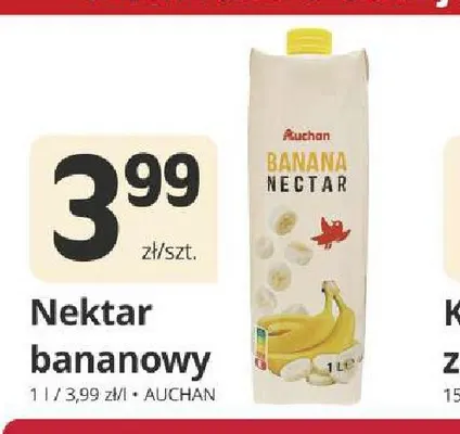 Nektar bananowy Auchan promocja w Marketvita