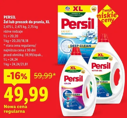 Żel lub proszek do prania Persil XL promocja w Lidl