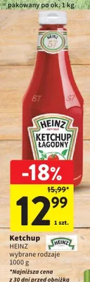 Ketchup HEINZ łagodny promocja w Intermarche