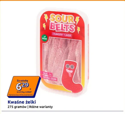 Kwaśne żelki Sour Belts promocja w Action