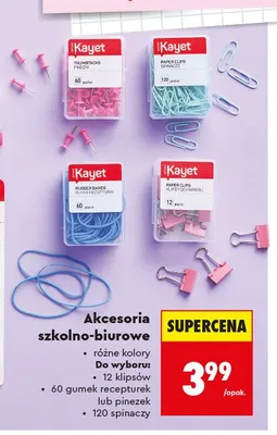 Spinacze biurowe Kayet 120-pak promocja w Biedronka