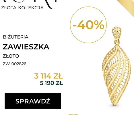 Zawieszka złota Briju Auri ZW-002826 promocja w Briju