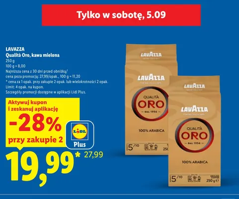Kawa mielona Qualità Oro Lavazza promocja w Lidl