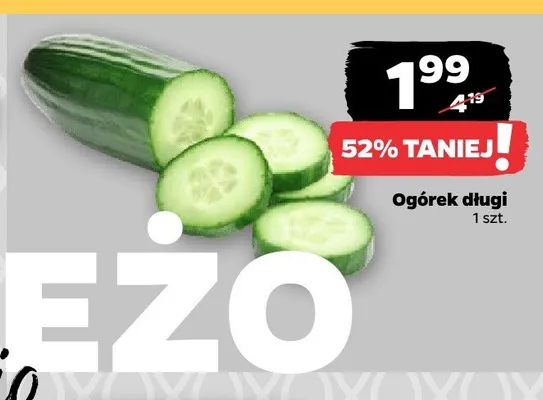 Ogórek długi promocja w Netto