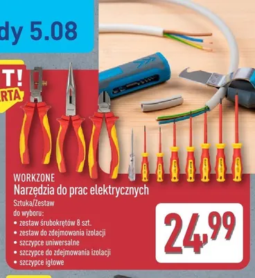 Szczypce uniwersalne Workzone promocja w Aldi