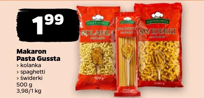 Makaron świderki promocja w Netto