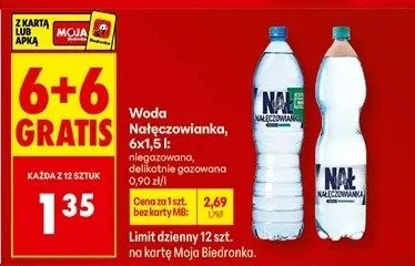 Woda Nałęczowianka, gazowana promocja w Biedronka