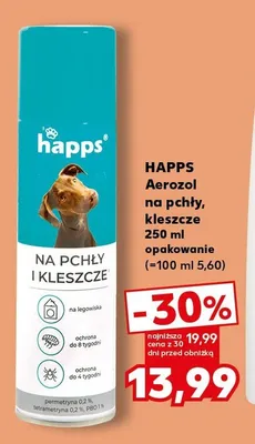 Aerozol na pchły, kleszcze HAPPS promocja w Kaufland