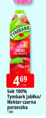 Sok 100% Tymbark jabłko promocja w Leclerc