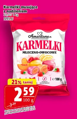Karmelki mleczno-owocowe Amartone promocja w Prim Market
