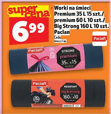 Worki na śmieci Paclan Premium 35l promocja w TOPAZ