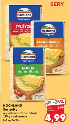 Ser żółty w plastrach Gouda Hochland promocja w Kaufland