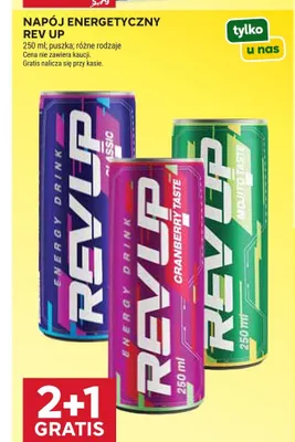 Napój energetyczny Rev Up Cranberry Taste promocja w Stokrotka