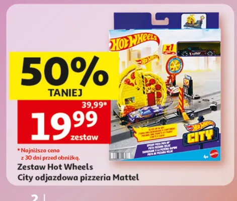 Zestaw Hot Wheels City odjazdowa pizzeria Mattel promocja w Auchan