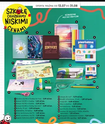 Zestaw do geometrii linijka ekierka kątomierz promocja w Biedronka