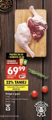 Noga z gęsi promocja w Delikatesy Centrum